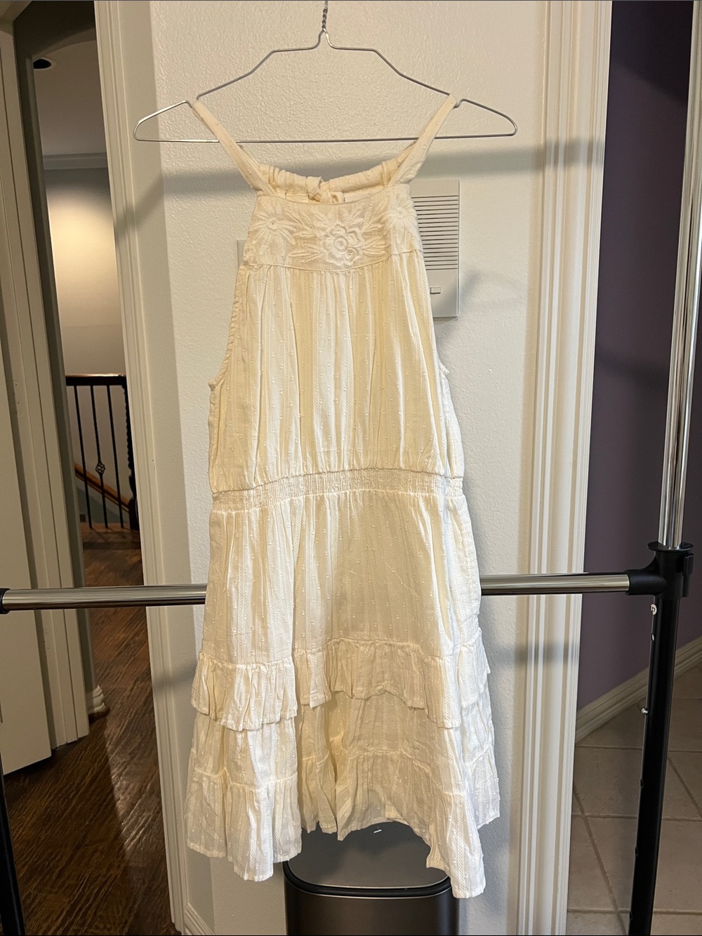 Shyanne Cream Tiered Ruffle Sundress with Embroidered Bodice Boot Barn